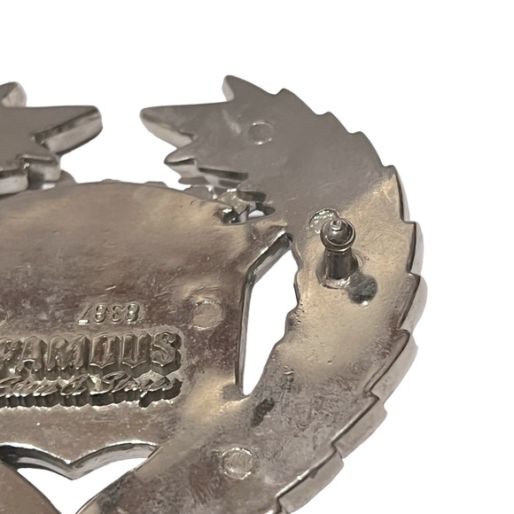 Vintage CADILLAC FAMOUS Stars & Straps men’s chrome belt buckle EUC - Picture 6 of 7